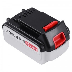 Li-ion 20V 4000mAh vaihtoakut Black \u0026 Decker LB20-, LBX20-, LBX4020-, LB2X4020-akkuille