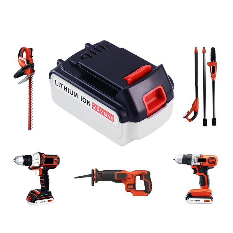 Black \u0026 Decker LB20, LBX20, LBX4020, LB2X4020 -työkalujen paristojen vaihto-Li-ion 20V 6000mAh akku